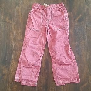 🗝️ MINI BODEN rail road train conductor boys stripe pull on drawstring pants 7
